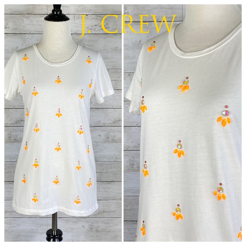 J. Crew Jewel Beaded Embellished Tee